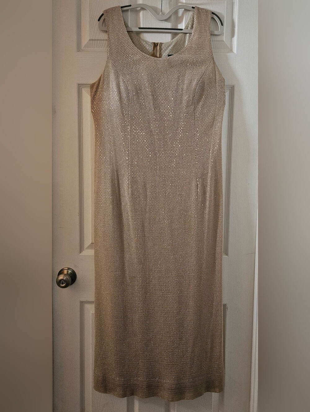 Onyx Nite By Wendye Chaitian Metallic Gold Formal Maxi Dress